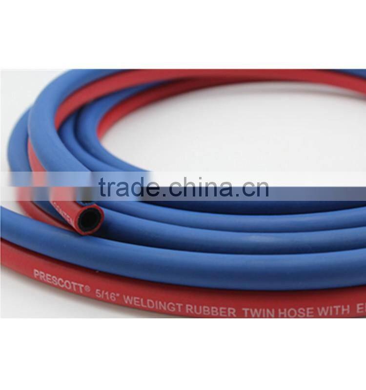 Red & Green 1/4 Inch 50FT Smooth Rubber Welding Torch Hose