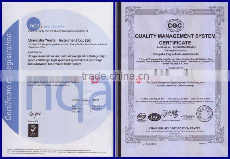 Refrigerated blood bank centrifuge tabletop type TDL5M