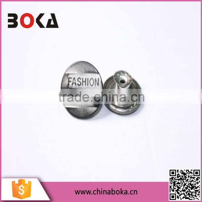 2015 yiwu wholesale garment button, metal button for designers, button for coats on factory direct selling