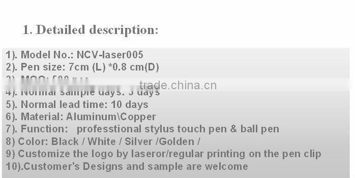 Mini laser pointer pen