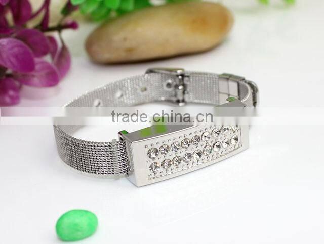 Promotional gift Crystal Bracelet Jewellery USB Flash Drive