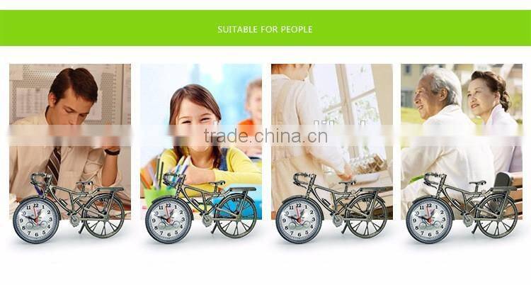 fashion styple bicycle shape desk clock bicycle alarm time clock retro table clock