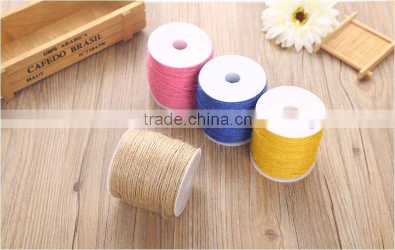 Customized Jute Burlap colourful fancy simple gift wrapping DIY decoration burlap roll