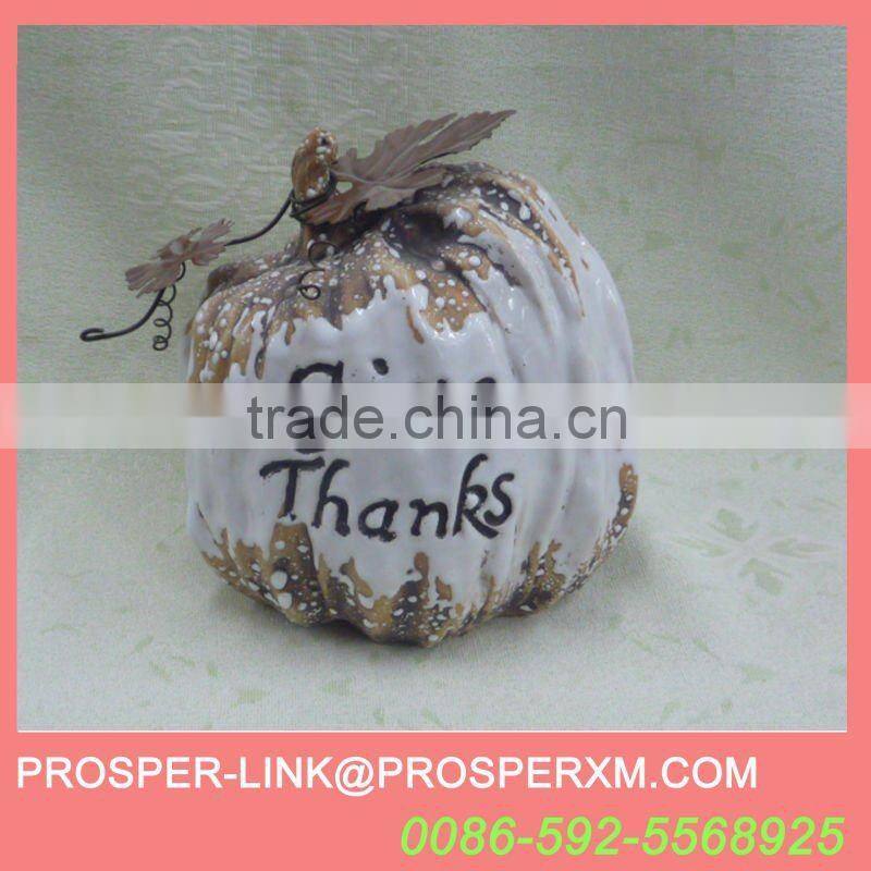 ceramic pumpkins harvest table decoration