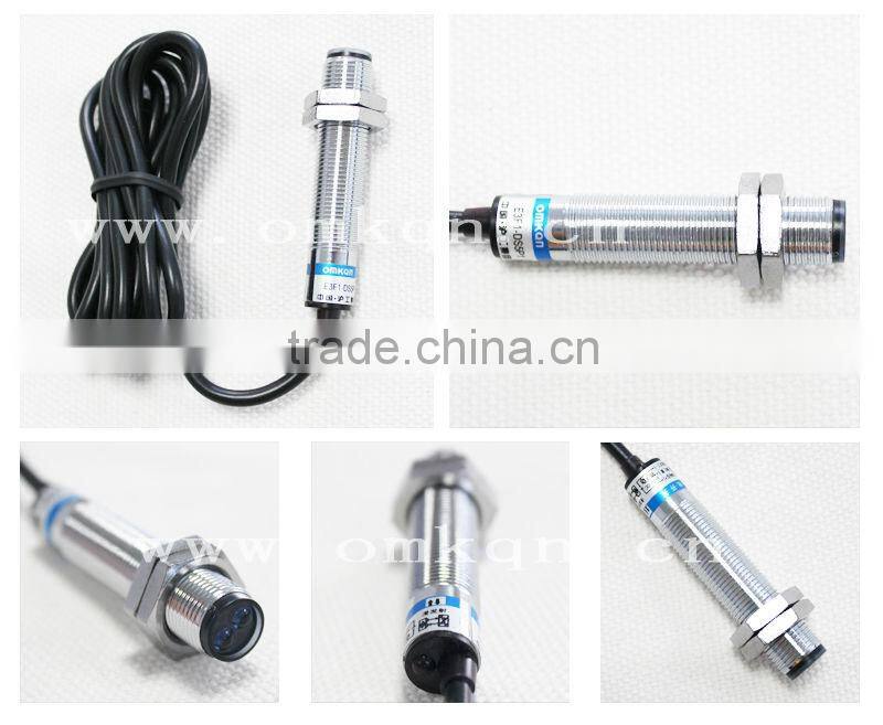 OMKQN M12 DC 24v three wire 5cm NPN NC photo sensor switch E3F1-DS5B2 factory price