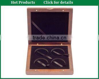 Elegant Fancy Wooden Silver coin Display Box for Gift