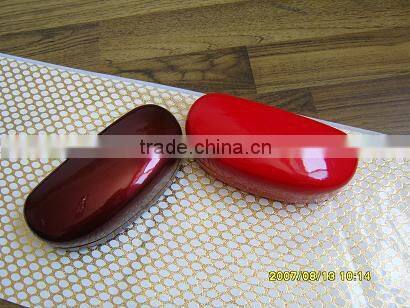 purple metal pu contact lens case