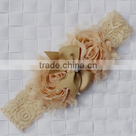 Fashion Baby lace flower Headband Infant Headband Toddler Headband Navy Blue Headband baby flower hair band wh-1738