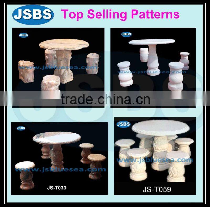 modern carved garden stone tables and chairs