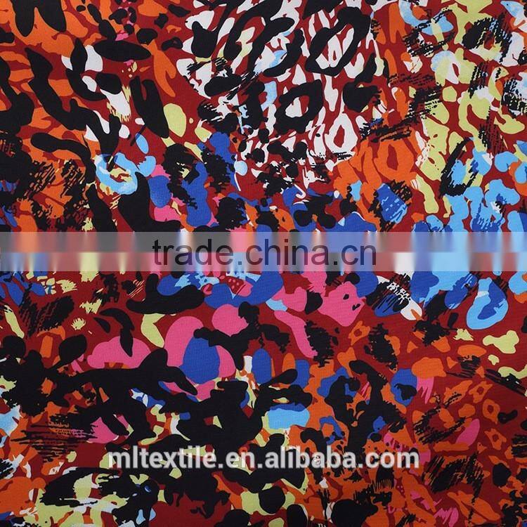 95%polyester5%spandex scuba air layer digital printing fabric for garment and t-shirt