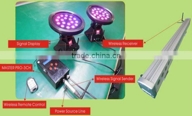 DMX 4IN1 RGBW color changing wireless led wall wash light