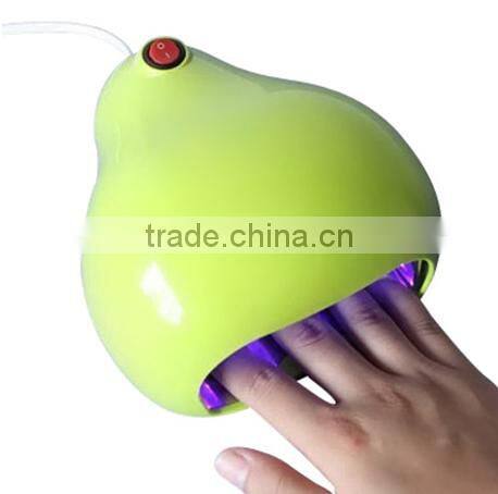 2014 New 220~240V EU Plug 3W LED Uv Lamp Nail Gel Polish Manicure Nail Dryer Mini Portable Heart Shap with CE certificated,