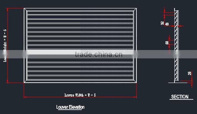 prefabricated easy install fashion louver screen