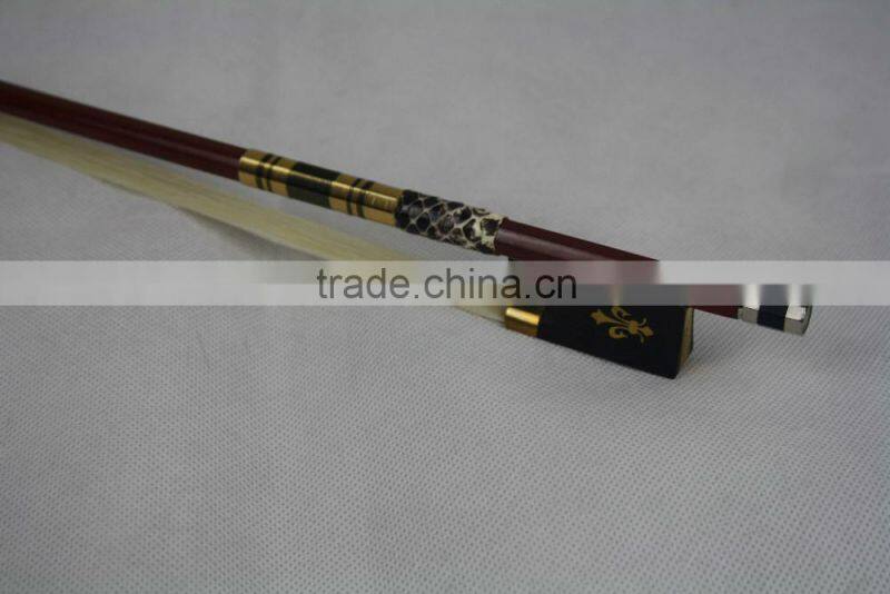 brazil wood Silver Flower violin Bow With Ebony Frog Bow