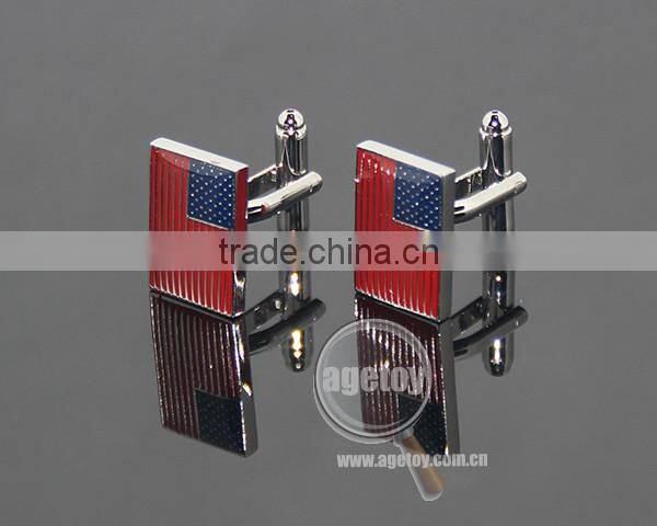 American USA Flag Men Sleeve Shirt Alloy Metal Cuff Links Patriotism Star-spangled Banner Souvenir Metal Custom Cufflinks