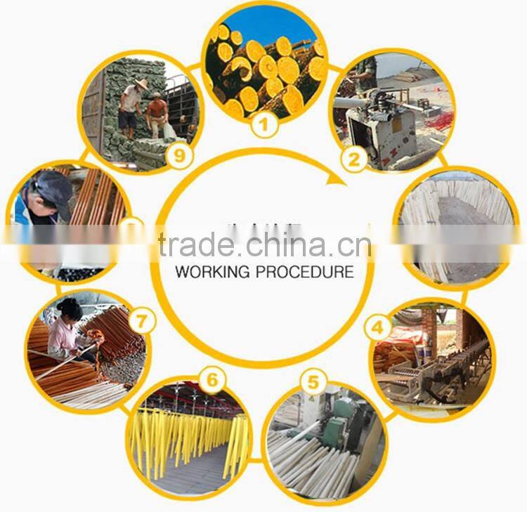 customized tapered pvc coated wooden poles and wood rod