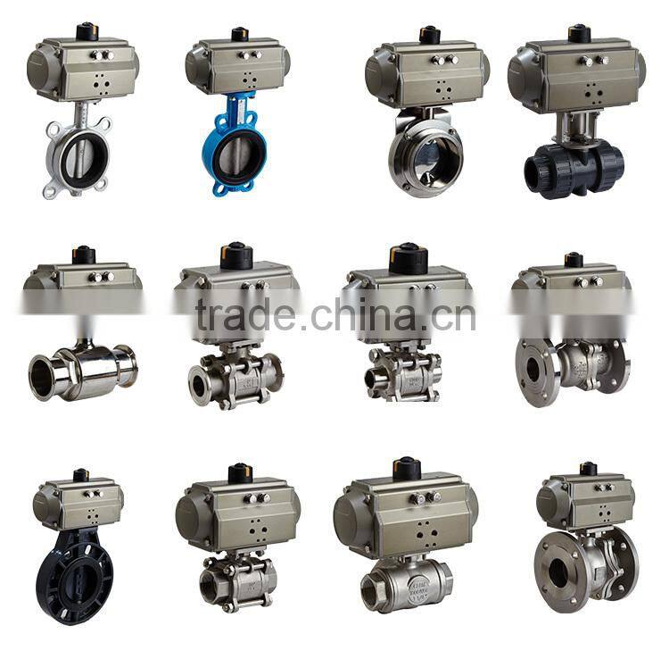 Pneumatic 3-Way Ball Valve thread connection,