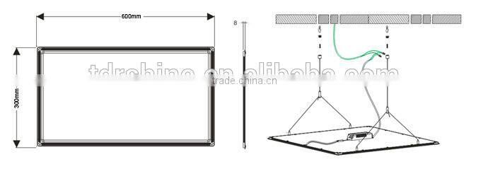 300x600mm led panel light
