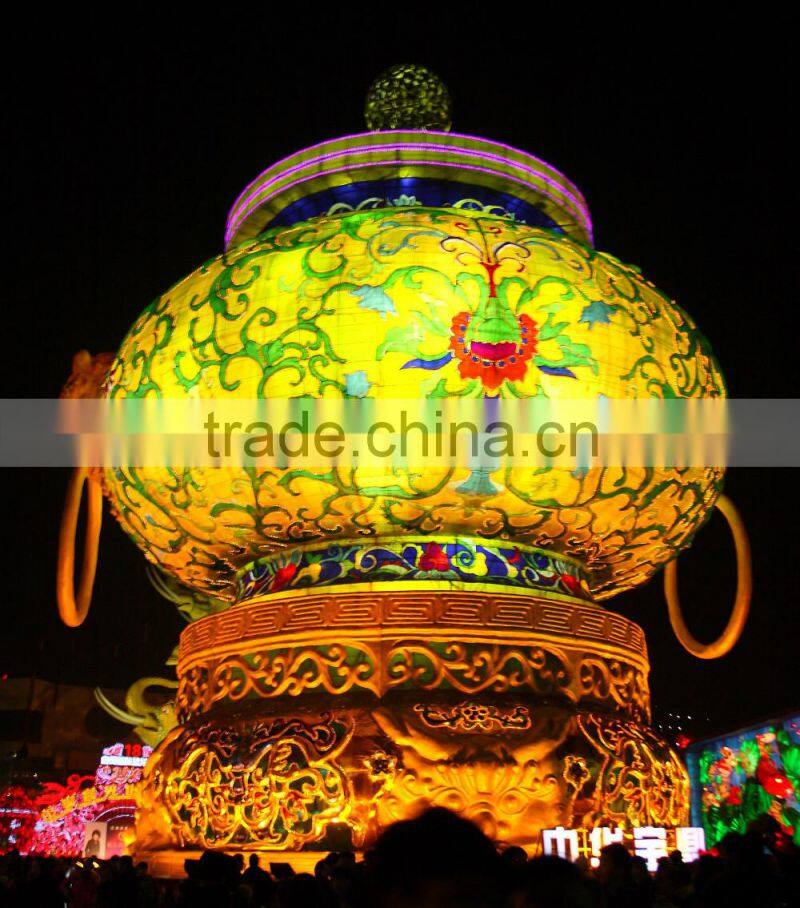 in festival golden silk lantern