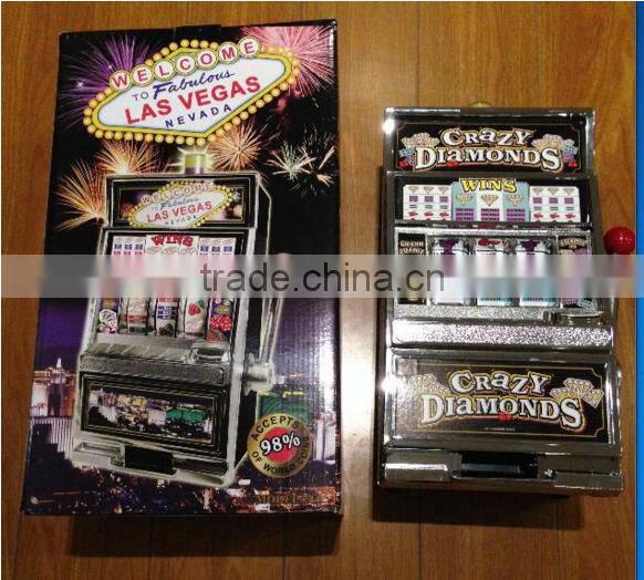 Hot lucky Mini slot machine Money Saving Bank machine game