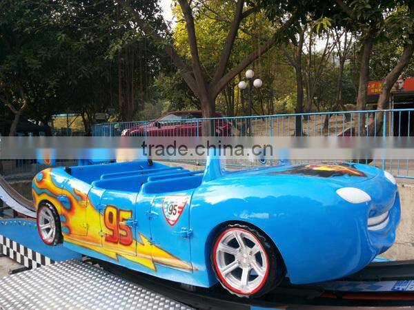 flying and rotating car rides, mini flying car rides on the track, playground ride