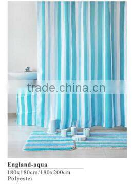 Luxury Damask black bathroom set/shower curtain with bath rug sets