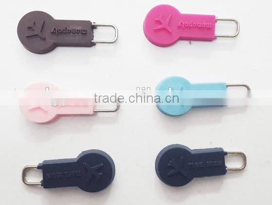 Fashion Style Clothing Bag Accessories colorful pvc Zipper Puller