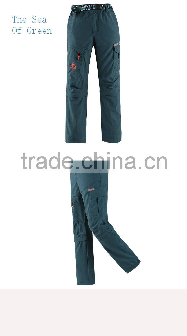 Children quick-drying pants waterproof sunscreen removable wear soft