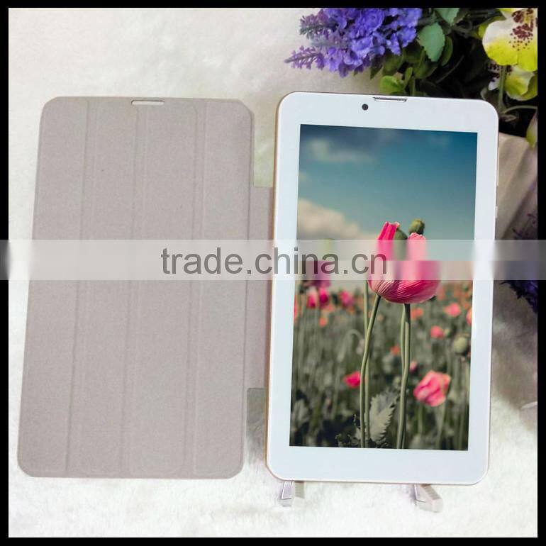 7 Inch Dual Core 3G Calling Tablet PC Android 4.4 MTK6572 with Case covered wifi and Bluetooth