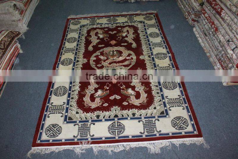 chinese good quality handmade silk carpets hand knotted pure silk rug