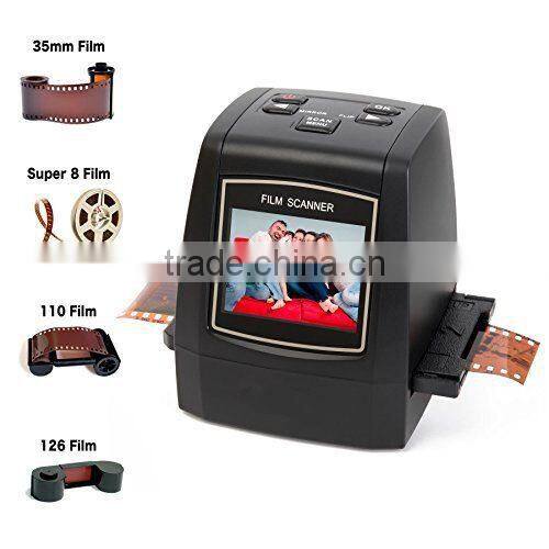 14Mp CMOS Sensor 2.4",Color Screen High Quality 35mm Film Scanner with SD Card Slot and 128MB Internal Memory