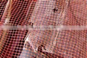 Disposable plastic cargo containment net