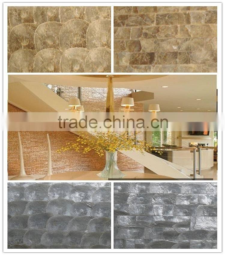 yellow fan mother of pearl furniture freshwater shell mosaic tile