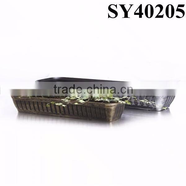 Large garden square plant pot plastic