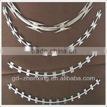 Class A Top Galvanized Razor Barbed Wire wholesales in Guangzhou factory