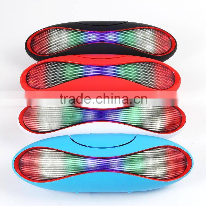 2016 new products in china pusle led light portable colorful wireless olive shape speaker bluetooth for iphone 6