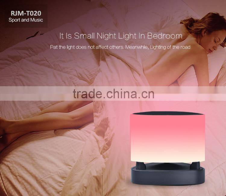 Mini Bluetooth Speaker Smart LED Bed Light Lamp Wireless Music Player