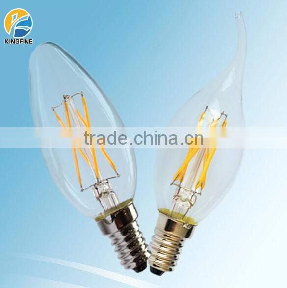 China full glass 4w 6w 8w 100lm/w A60 filament led bulb