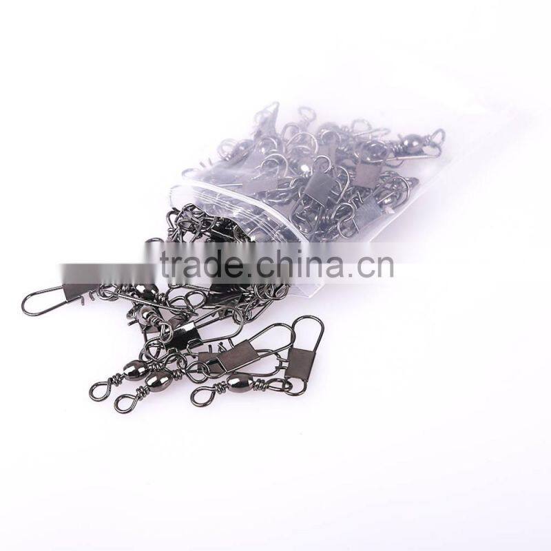 Barrel Swivel With Interlock - Black Brass 20kg 500pcs/bag
