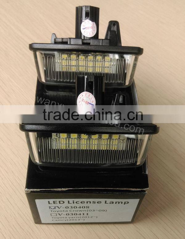 Best Price Auto Parts Led License Number Plate Light For Toyota Crown Car with E4 CE ROHS certificates