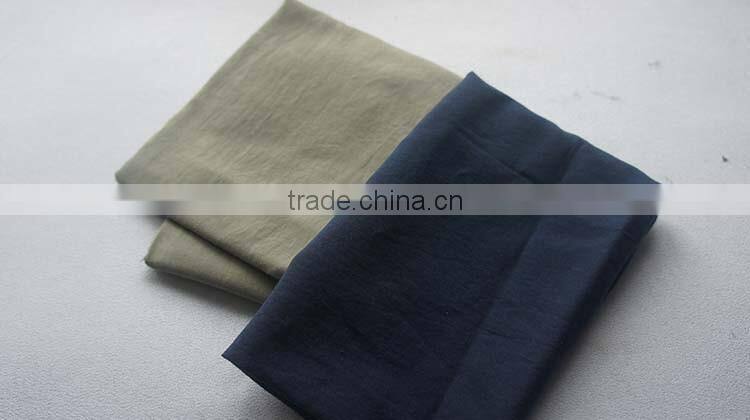 tencel linen woven fabrics plain dyed flax blended fabric dust coat cloth