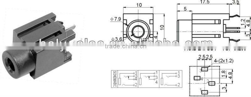 3.5mm head phone socket