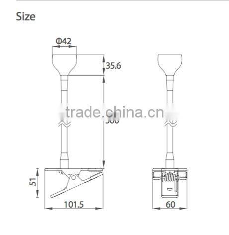 clamp-mounting led reading light for table