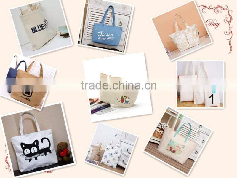Eco-friendly cheap price foldable cotton canvas bag tote bag light blue portable recyclable shopping cotton bag