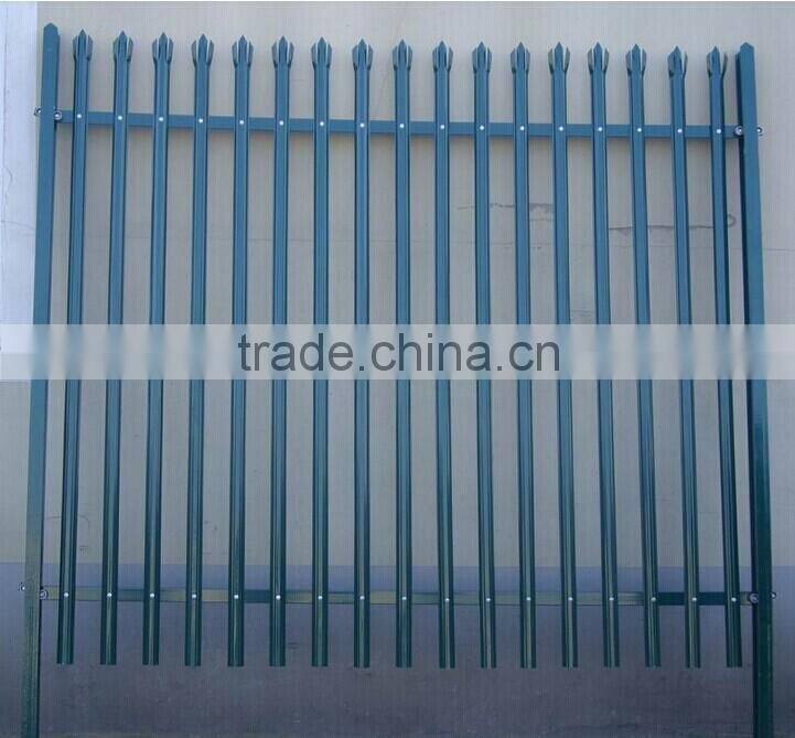 PVC coated Metal Steel tubular palisade Fencing