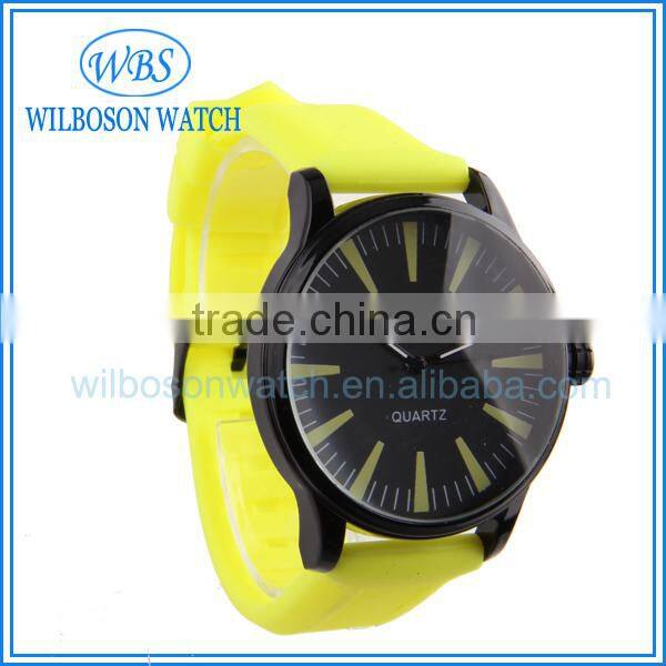 Big Dial Silicon Rubber Wristband Watches For Women