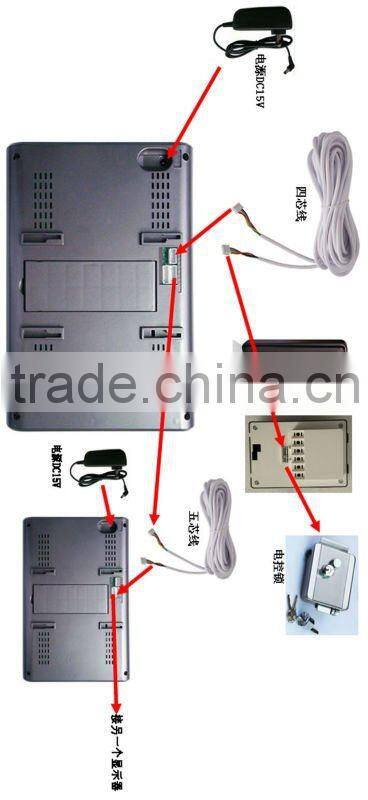 CA802+VD203 7'' 4 Wired Video Doorbell