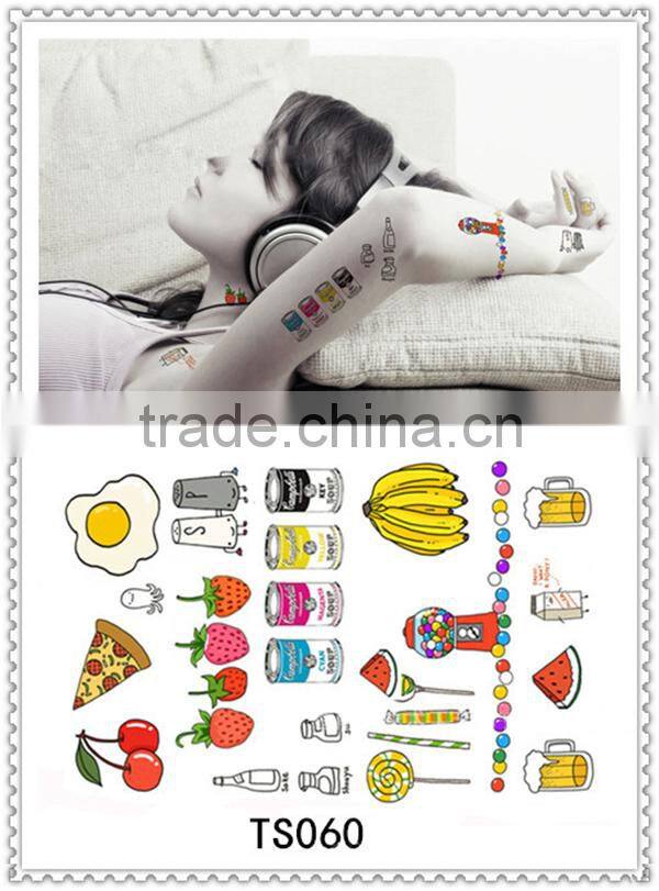 New water transfer colorful body art tattoo/tatoo