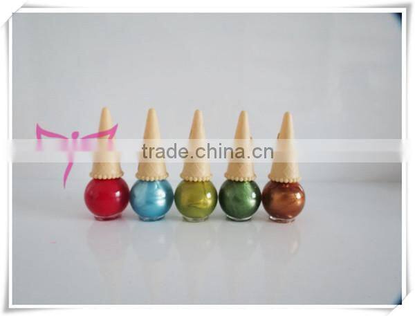 New ice cream nail polish bottle design eco-friend organic nail polish