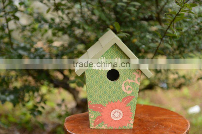 FSC certification outdoor wooden bird cage feeder